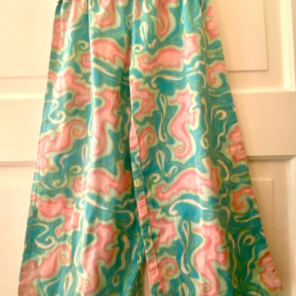 Lilly Pulitzer size 4 girls wide legged pants. Good used condition. - Picture 2 of 4